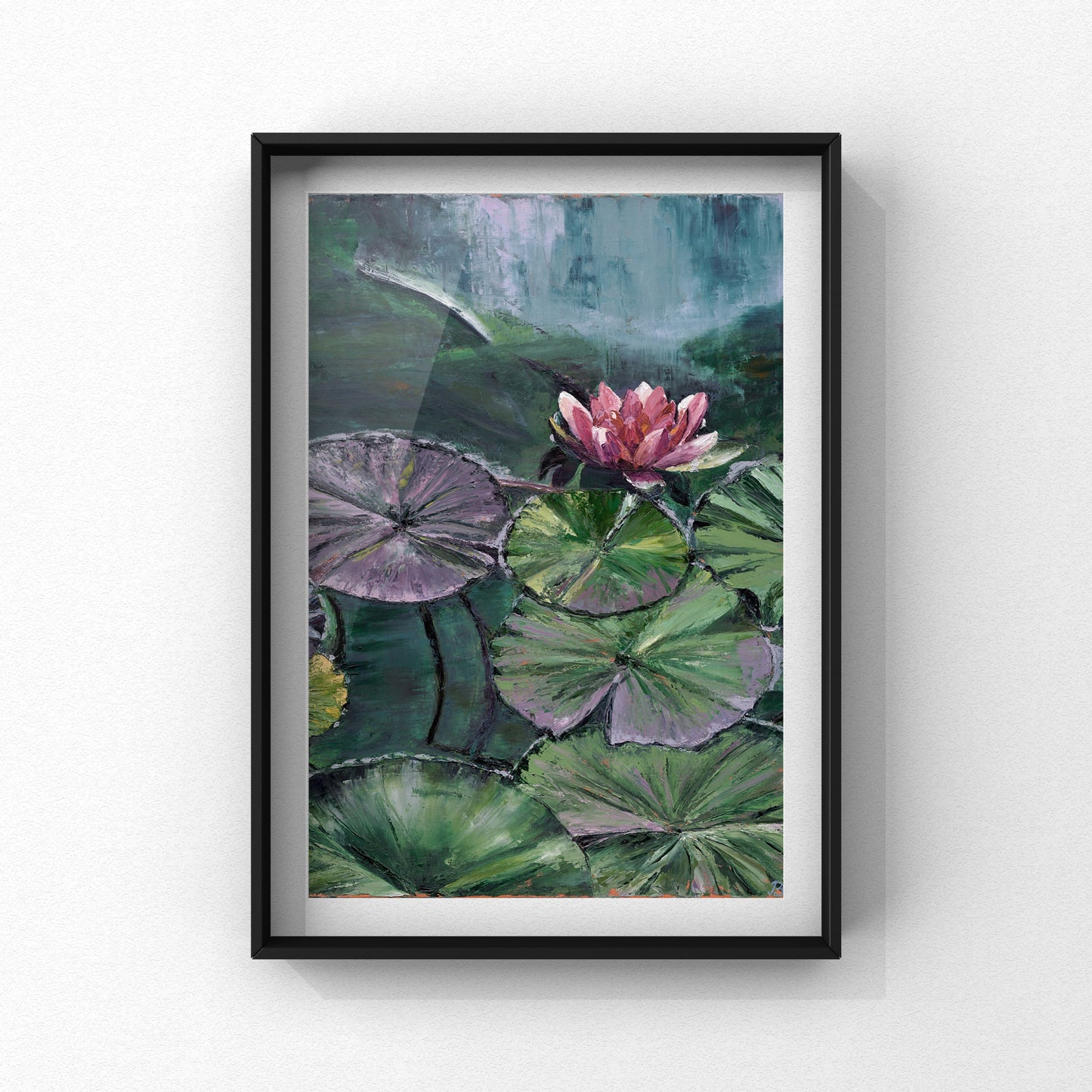 art print,flower,pink,wall art,wall decor,waterliy