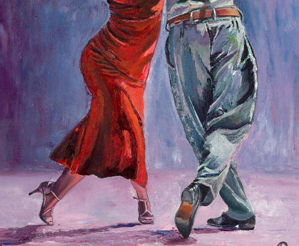 dancing,original painting,passion,tango dancers,wall decor